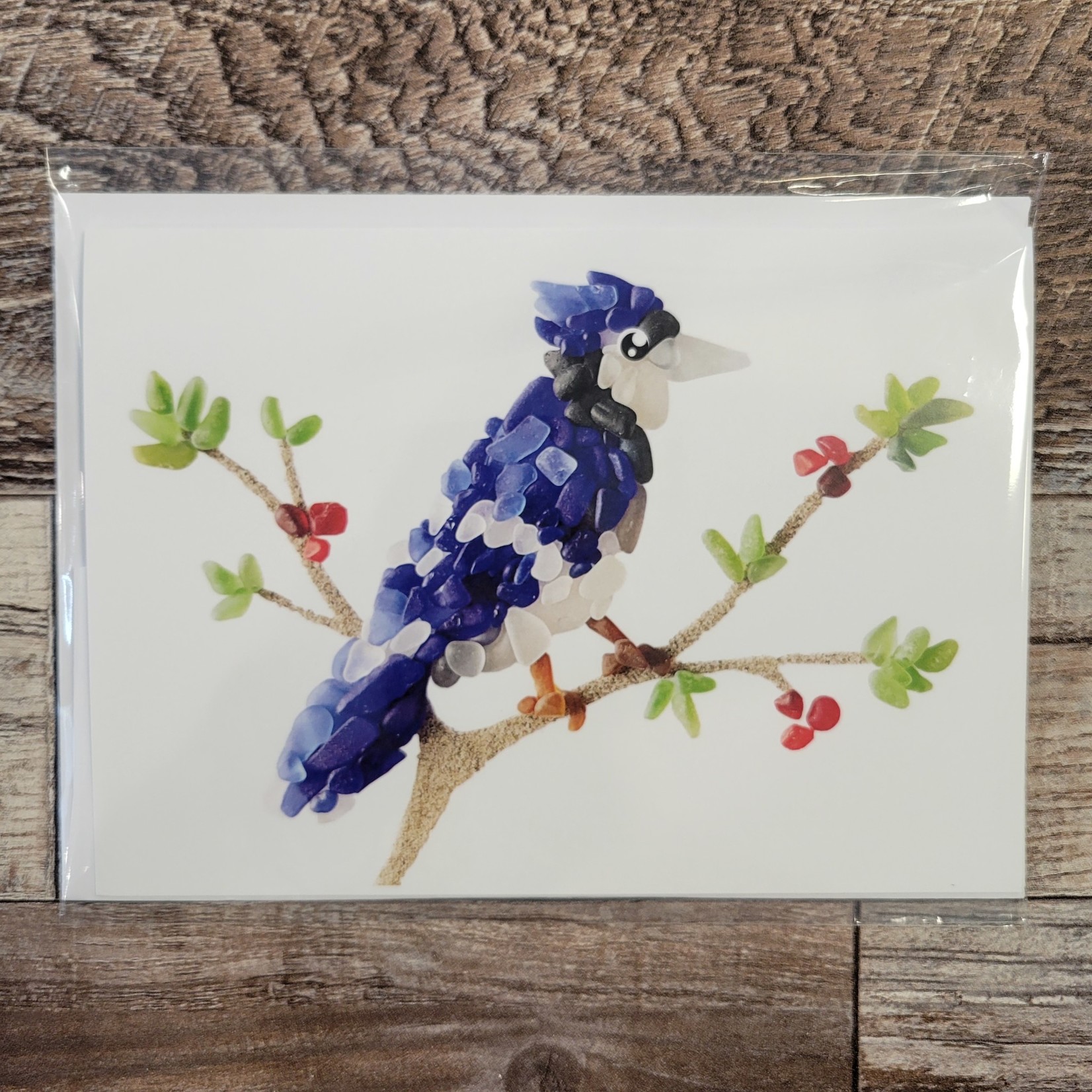 Brin D'Ocean Sea Glass Card - Blue Jay