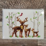 Brin D'Ocean Sea Glass Card - Deer Family