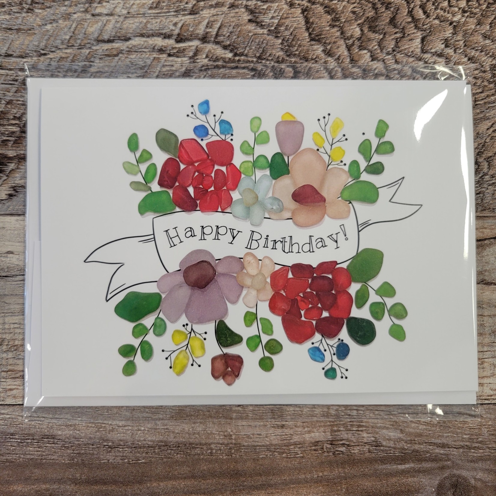 Brin D'Ocean Sea Glass Card - Happy Birthday