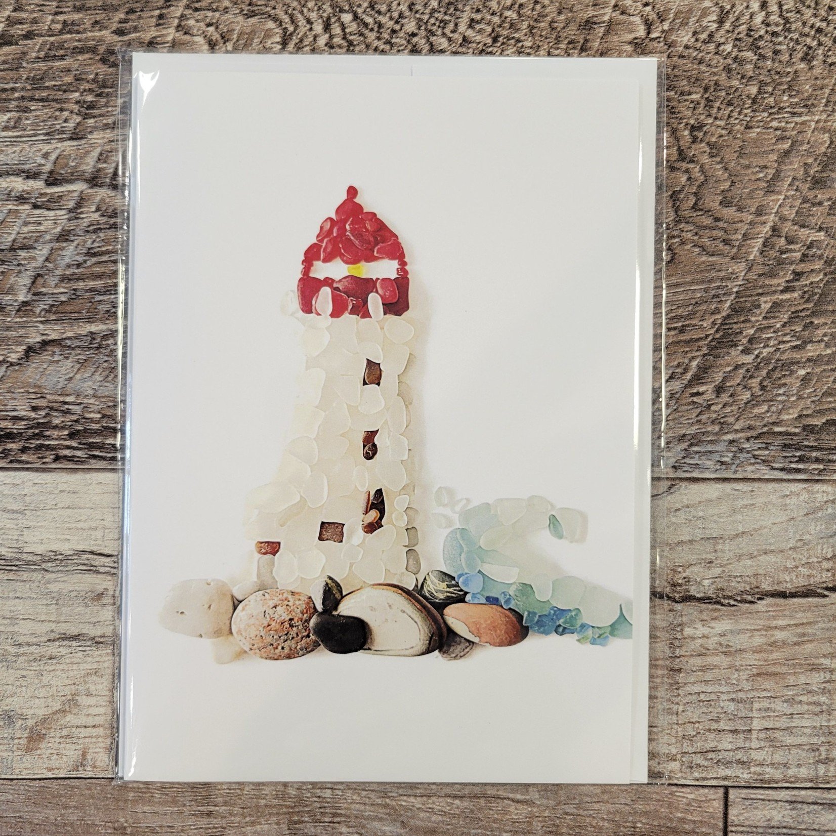 Brin D'Ocean Sea Glass Card - Lighthouse