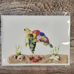 Brin D'Ocean Sea Glass Card - Sea Turtle
