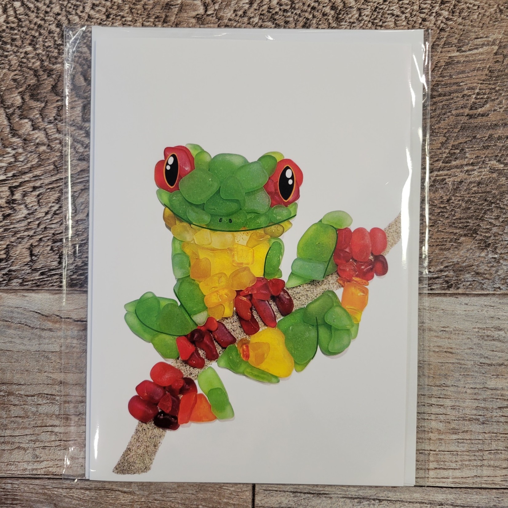 Brin D'Ocean Sea Glass Card - Tree Frog