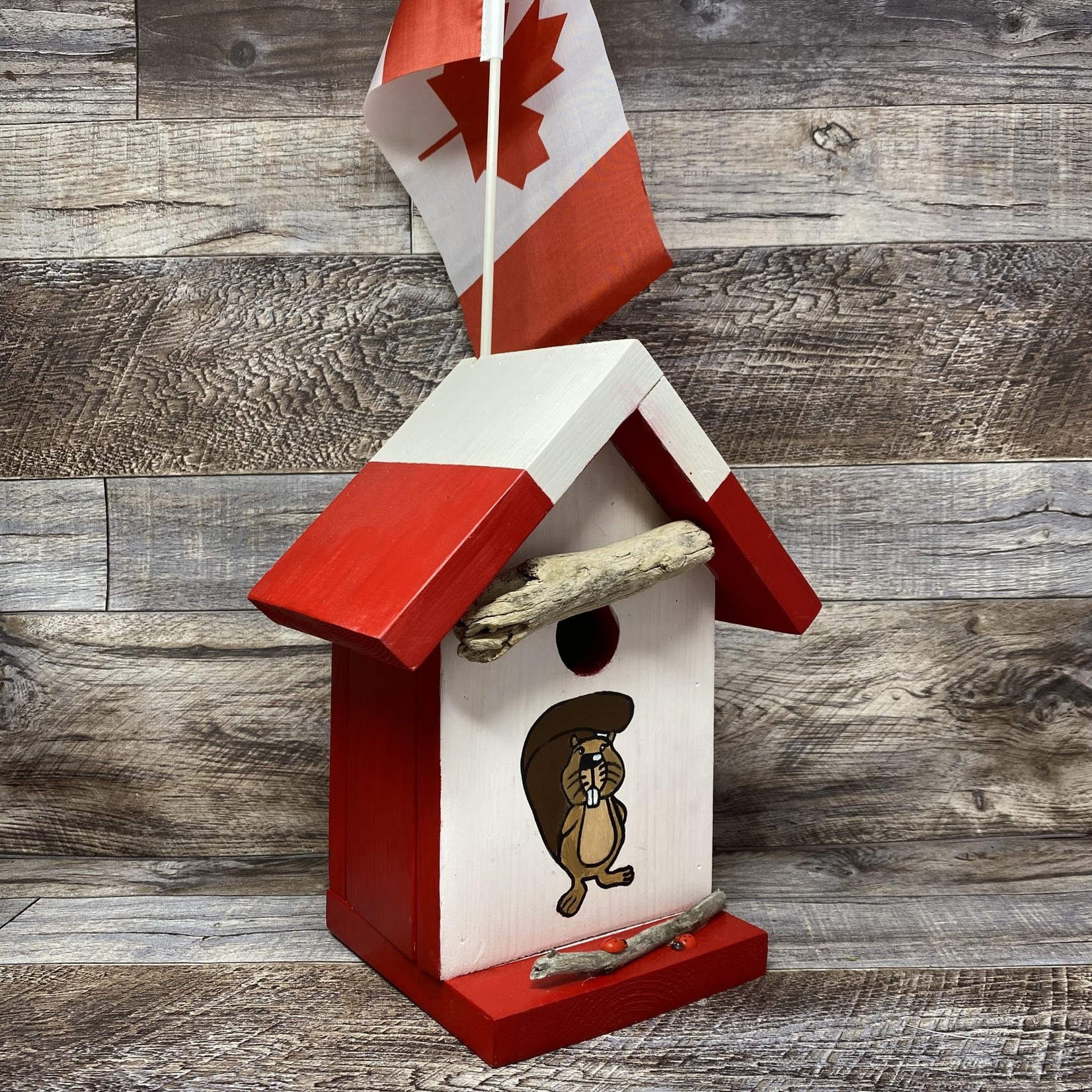 Vern's Painted Bird House - Canada Eh Beaver