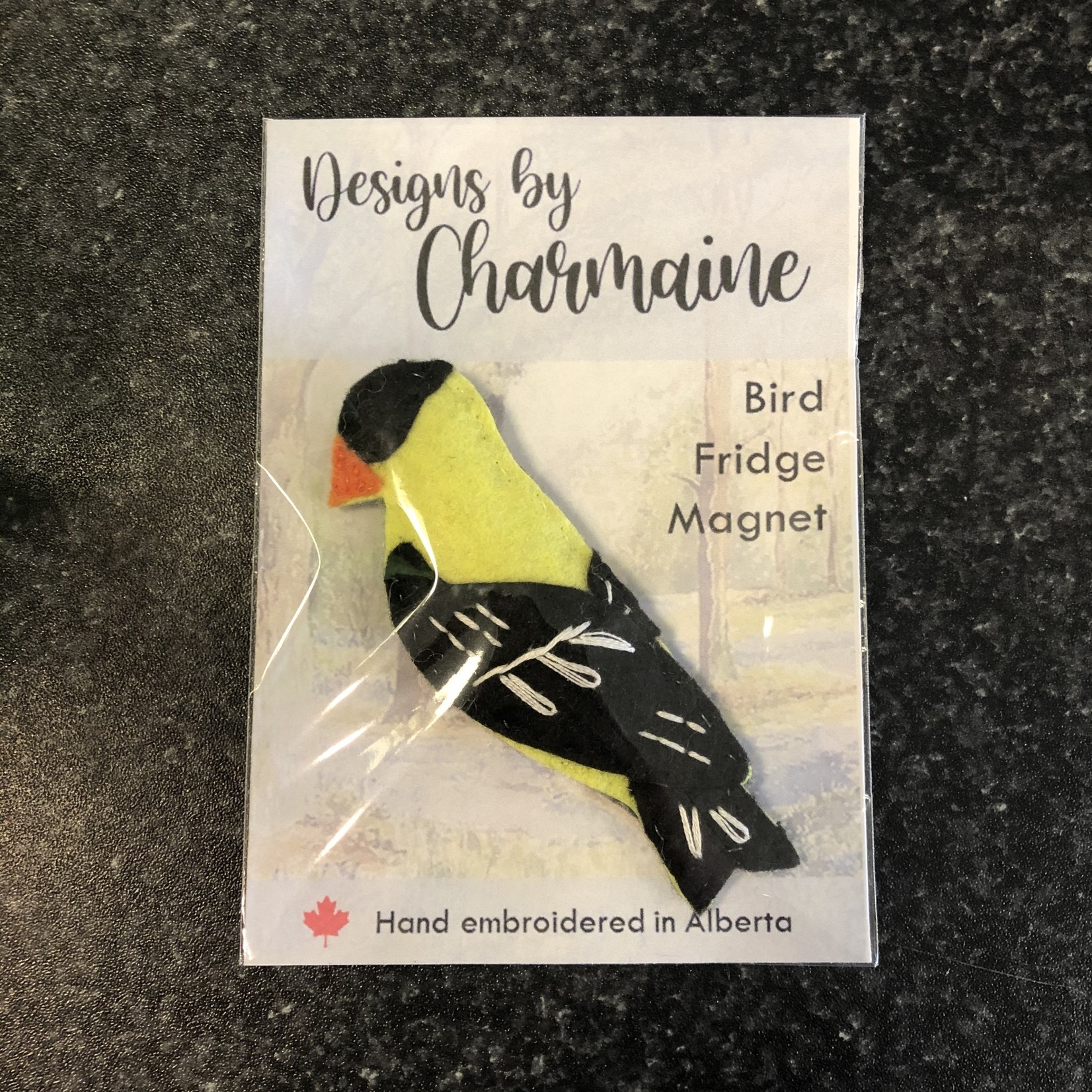 Embroidered Bird Magnet