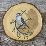 Wood Cookie Painting - Chipping Sparrow
