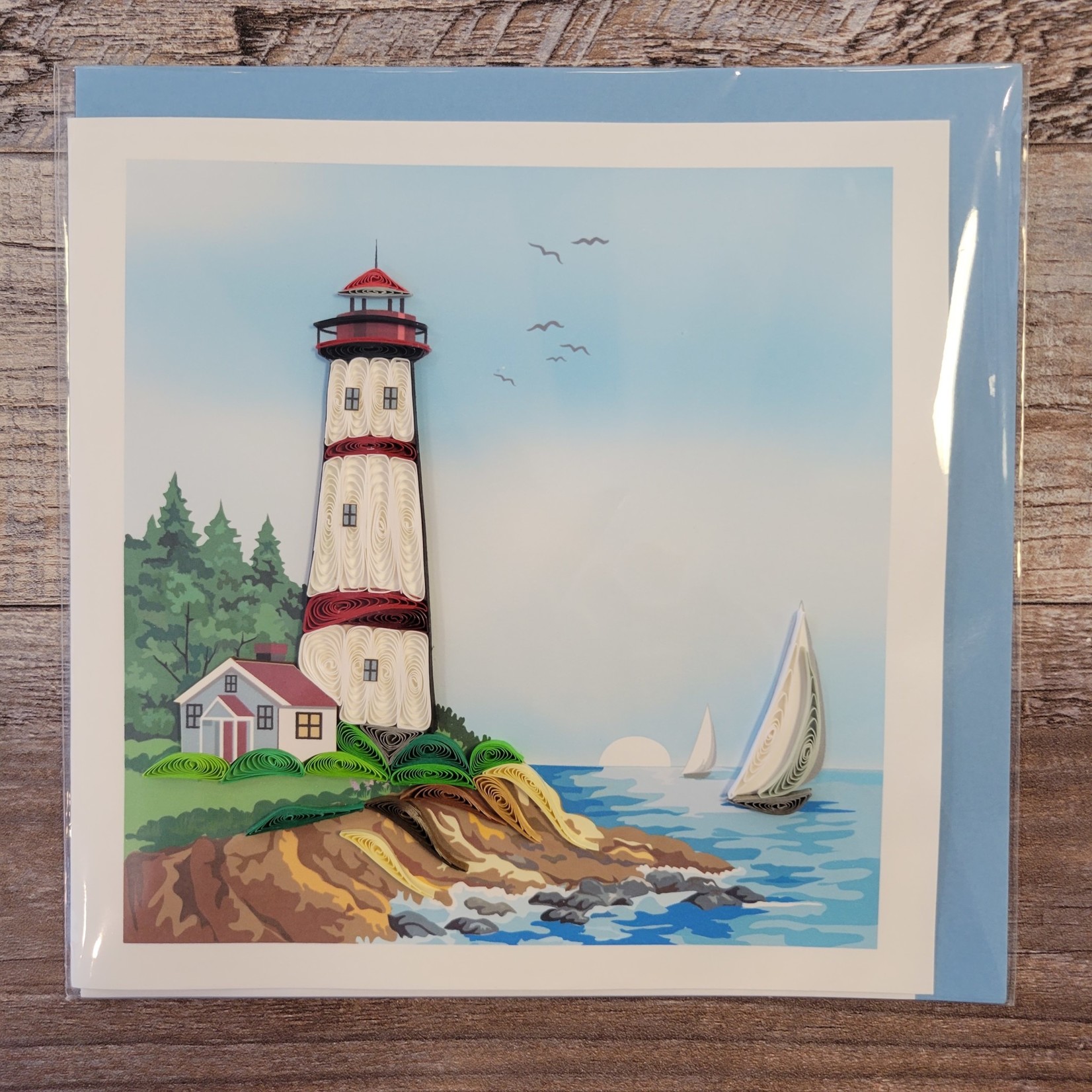 Quilling Card - Lighthouse & Sailboat