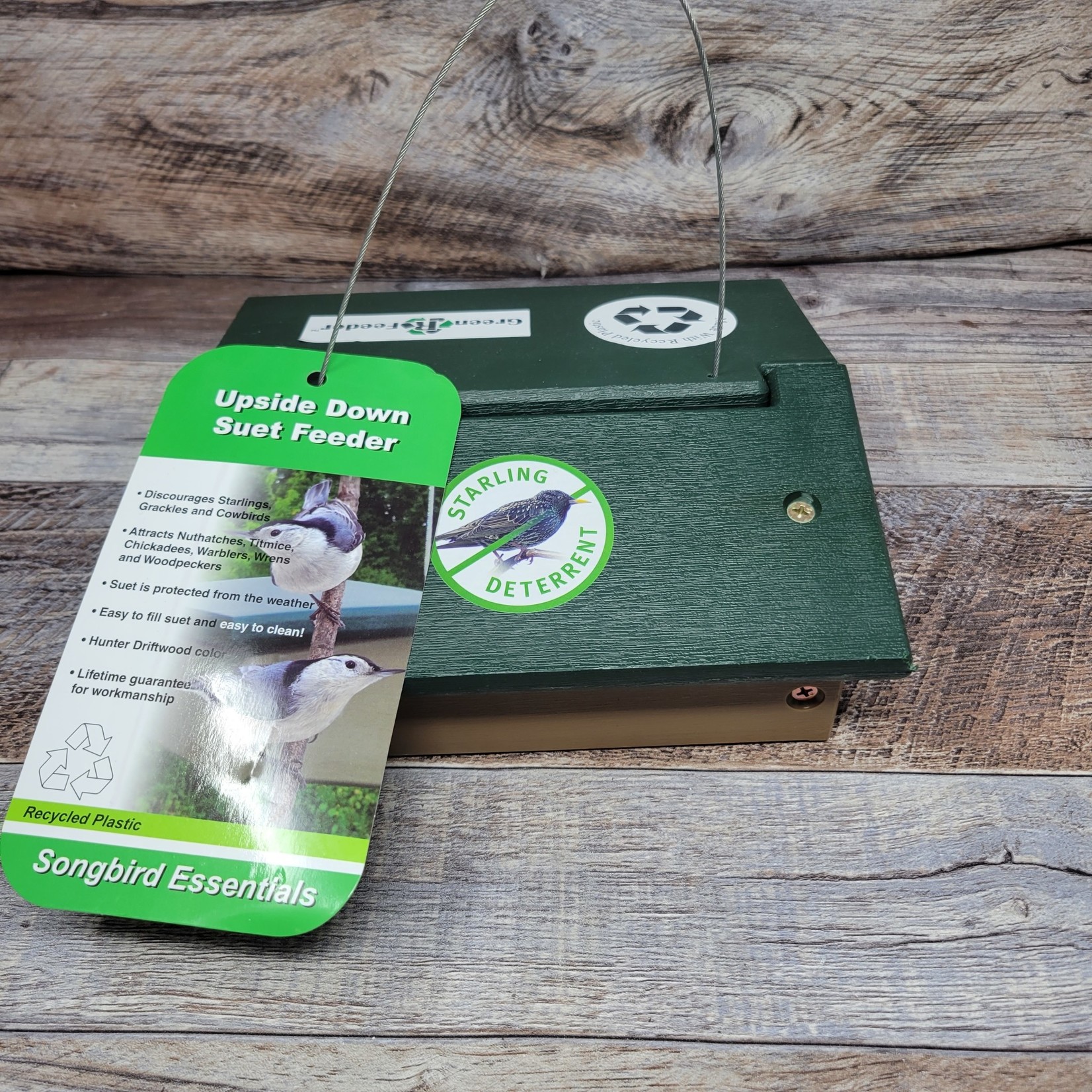 Recycled Plastic Upside-Down Suet Feeder