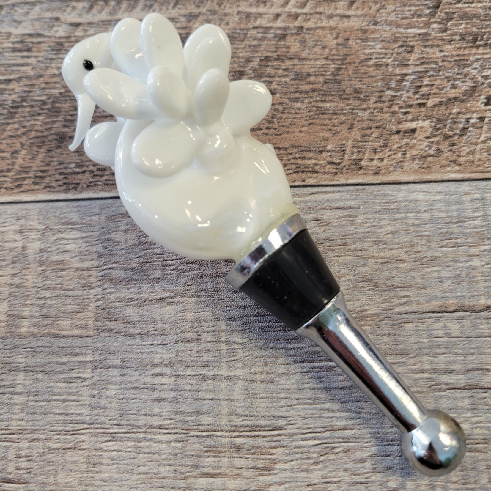 Wine Bottle Stopper - White Swan