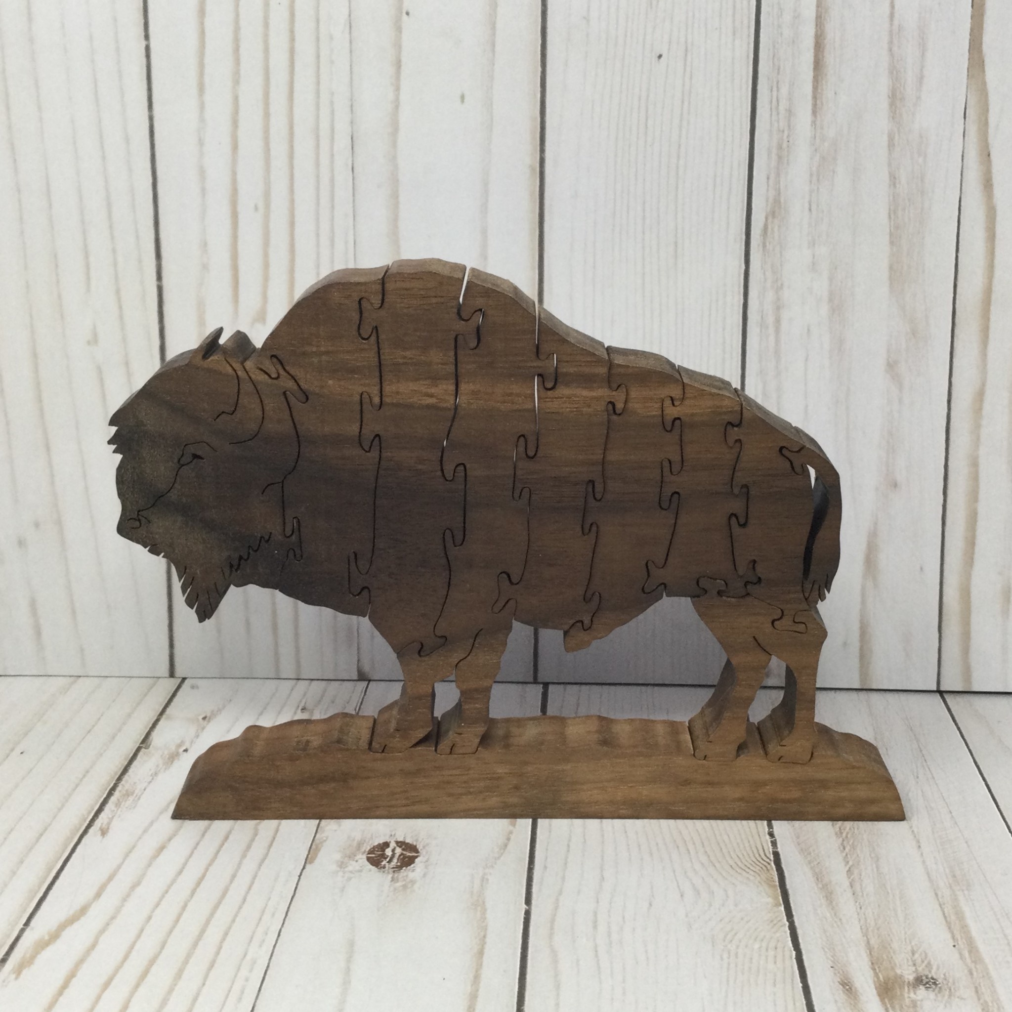 Brian s Wood Puzzle Bison Backyard Birds Nature Shop