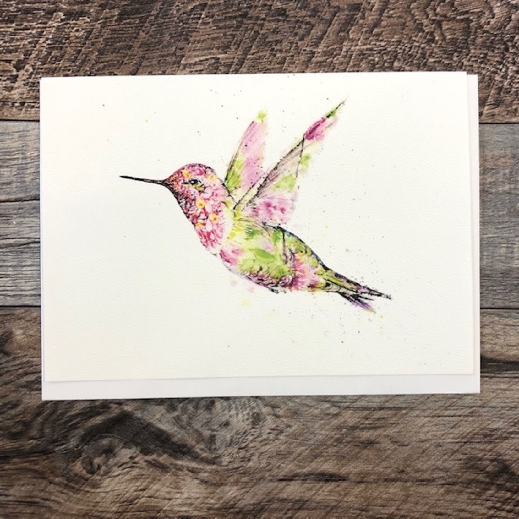Elena's Watercolour Card - Anna's Hummingbird