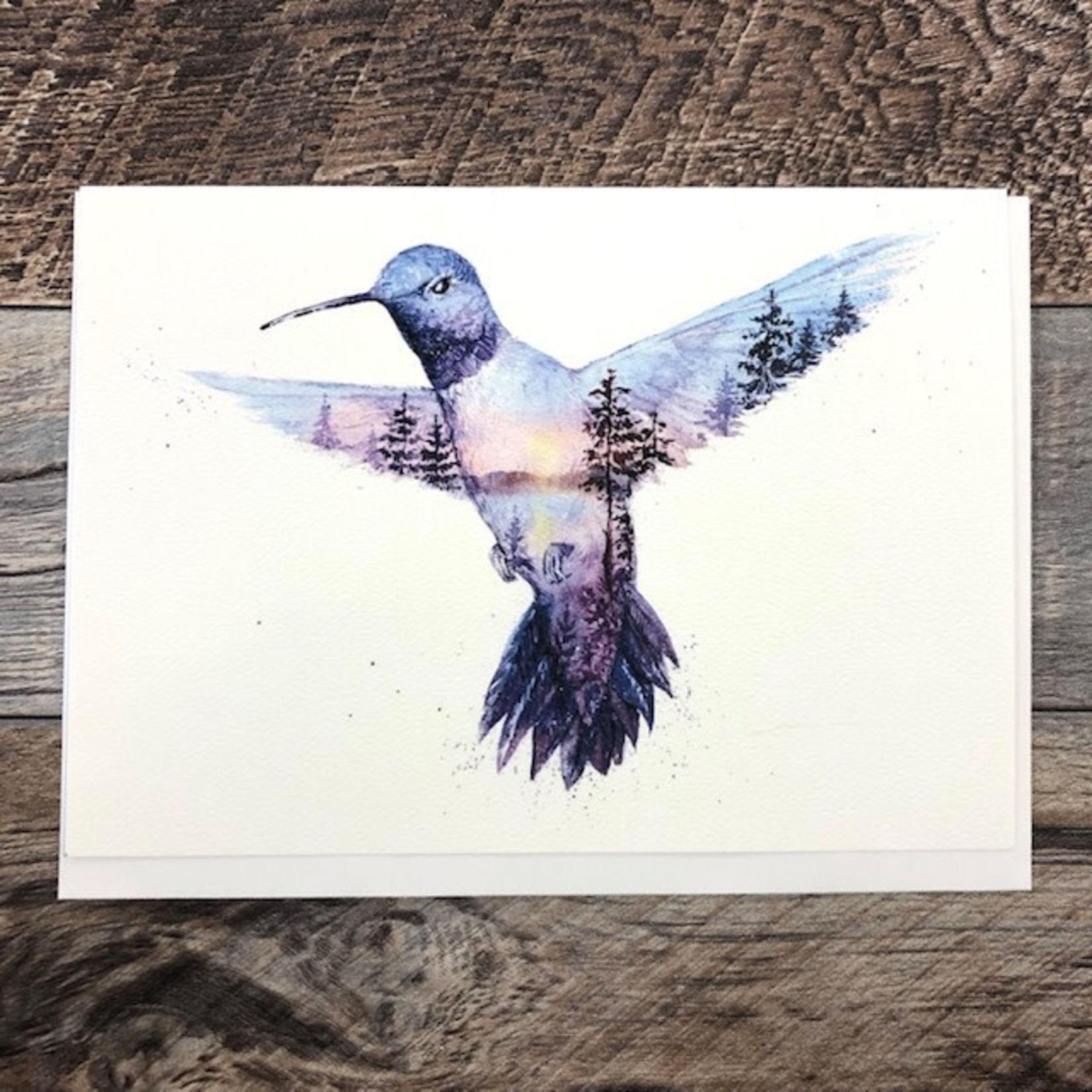 Elena's Watercolour Card -Golden Hour Jewel Hummingbird