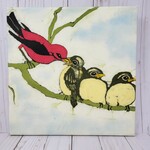 Scarlet Tanager Batik - 12x12