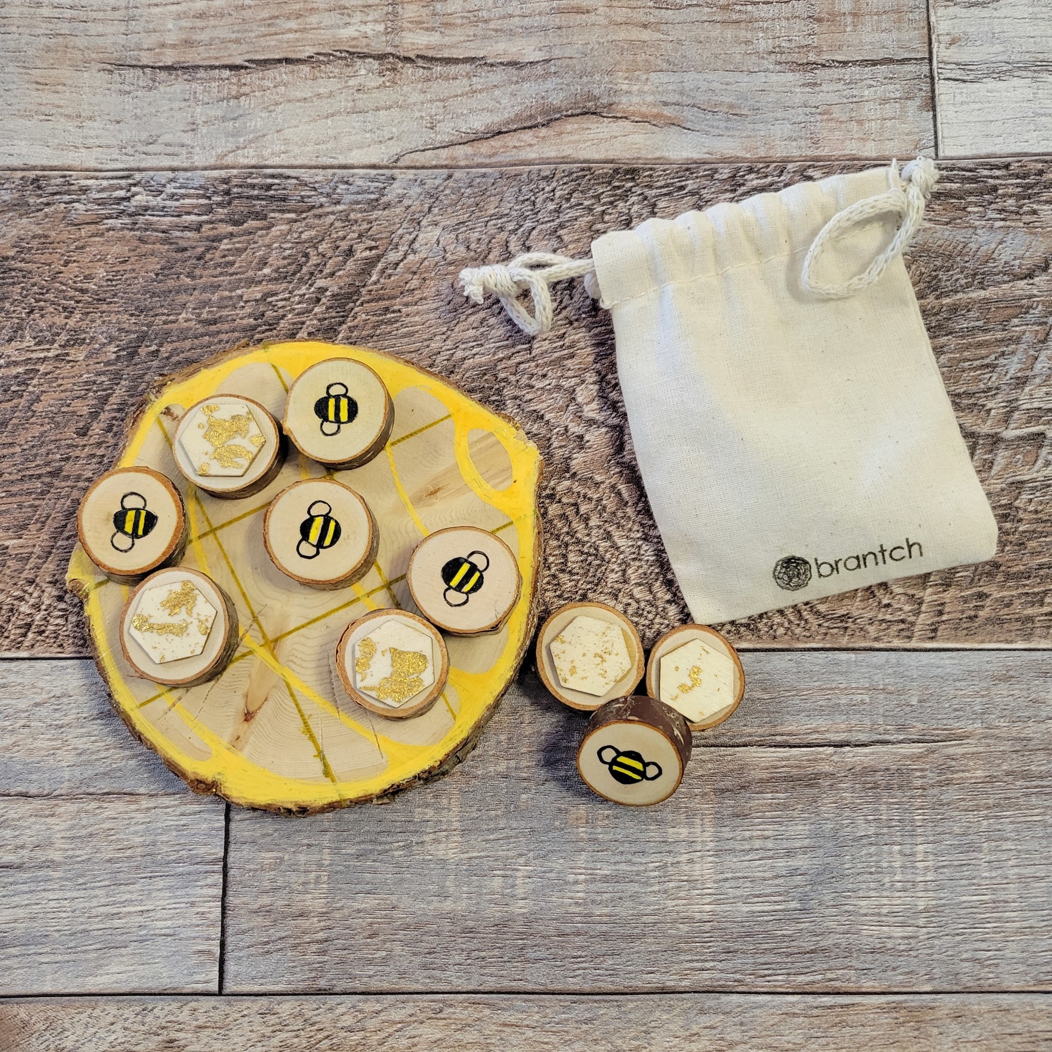 Brantch Honeybee Tic Tac Toe - Backyard Birds Nature Shop