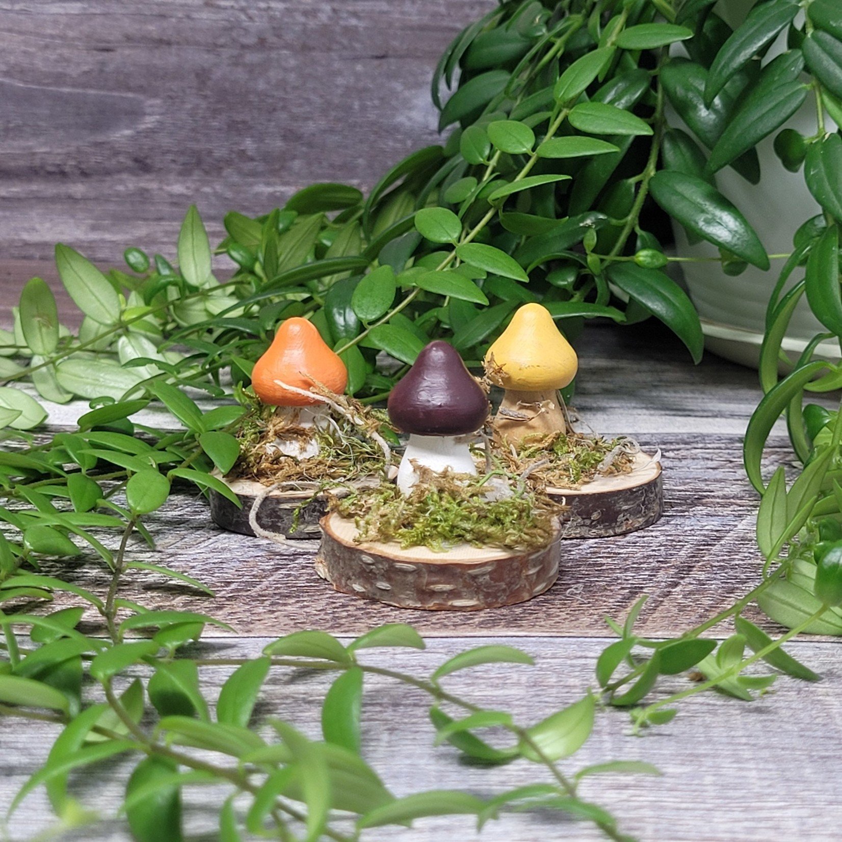 Brantch Wooden Toadstool Mushroom Decor