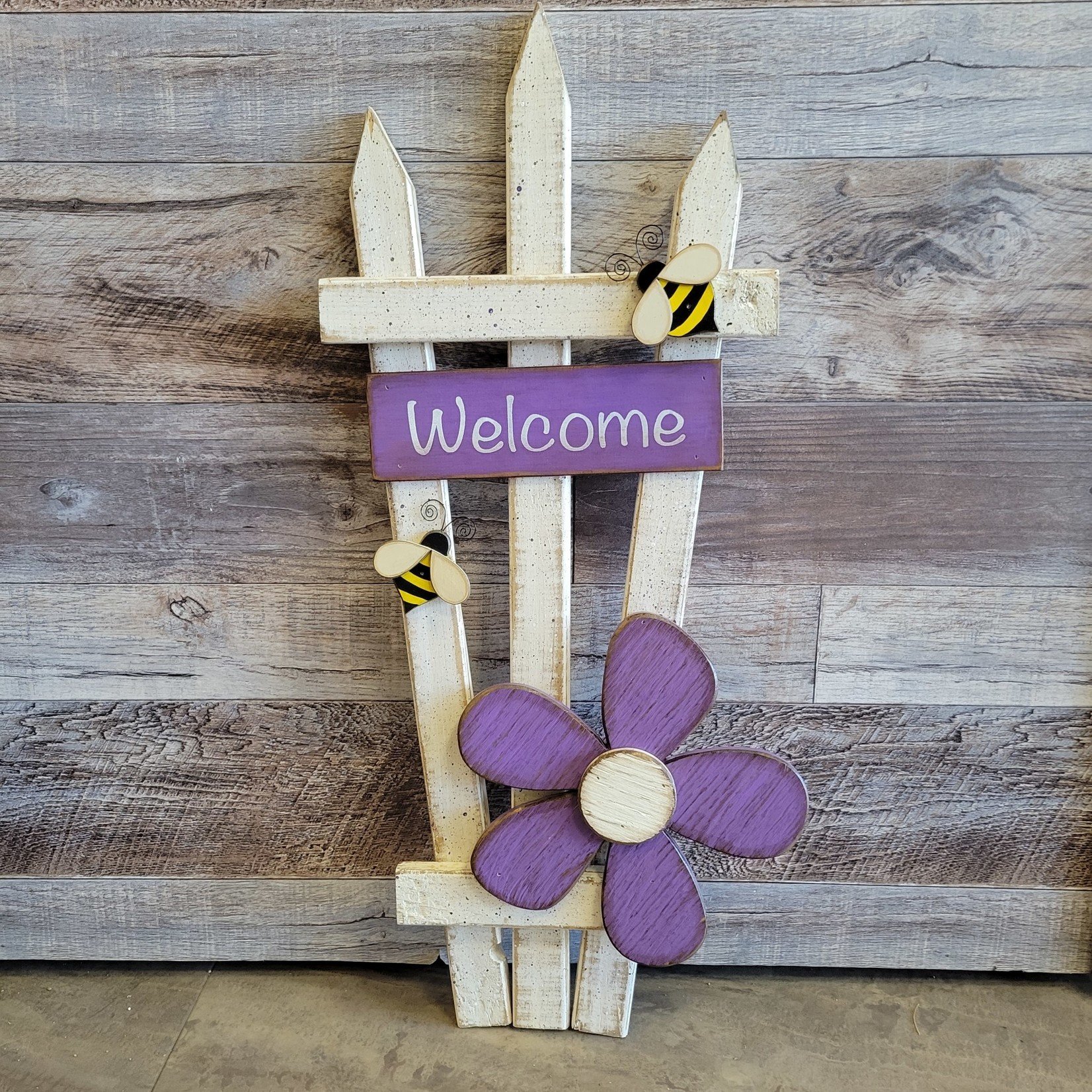 Sharon's Picket Fence Welcome Sign