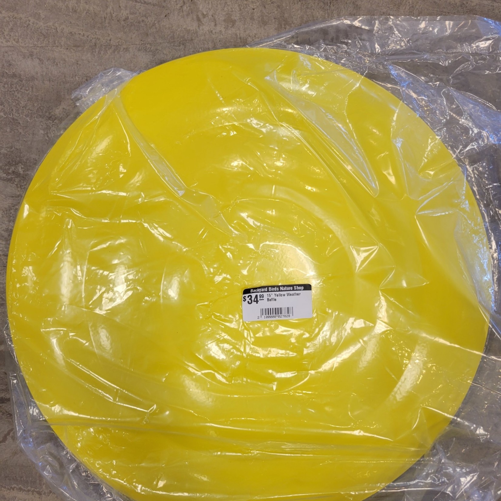 15" Yellow Weather Baffle