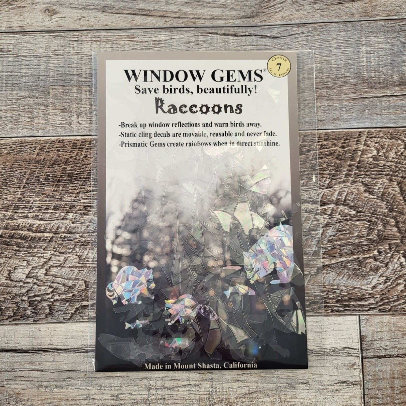 Window Gems Decals - Raccoon