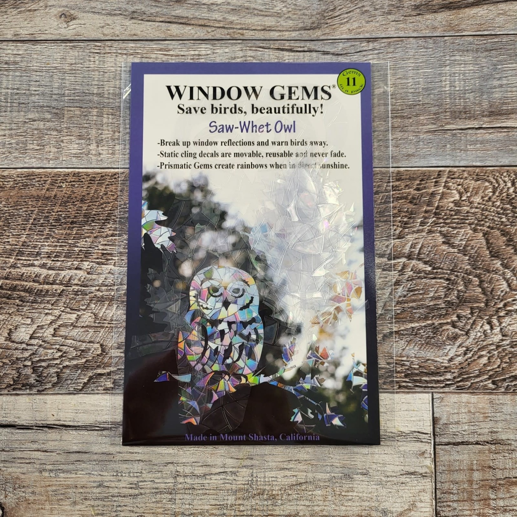 Window Gems Decals - Saw-Whet Owl