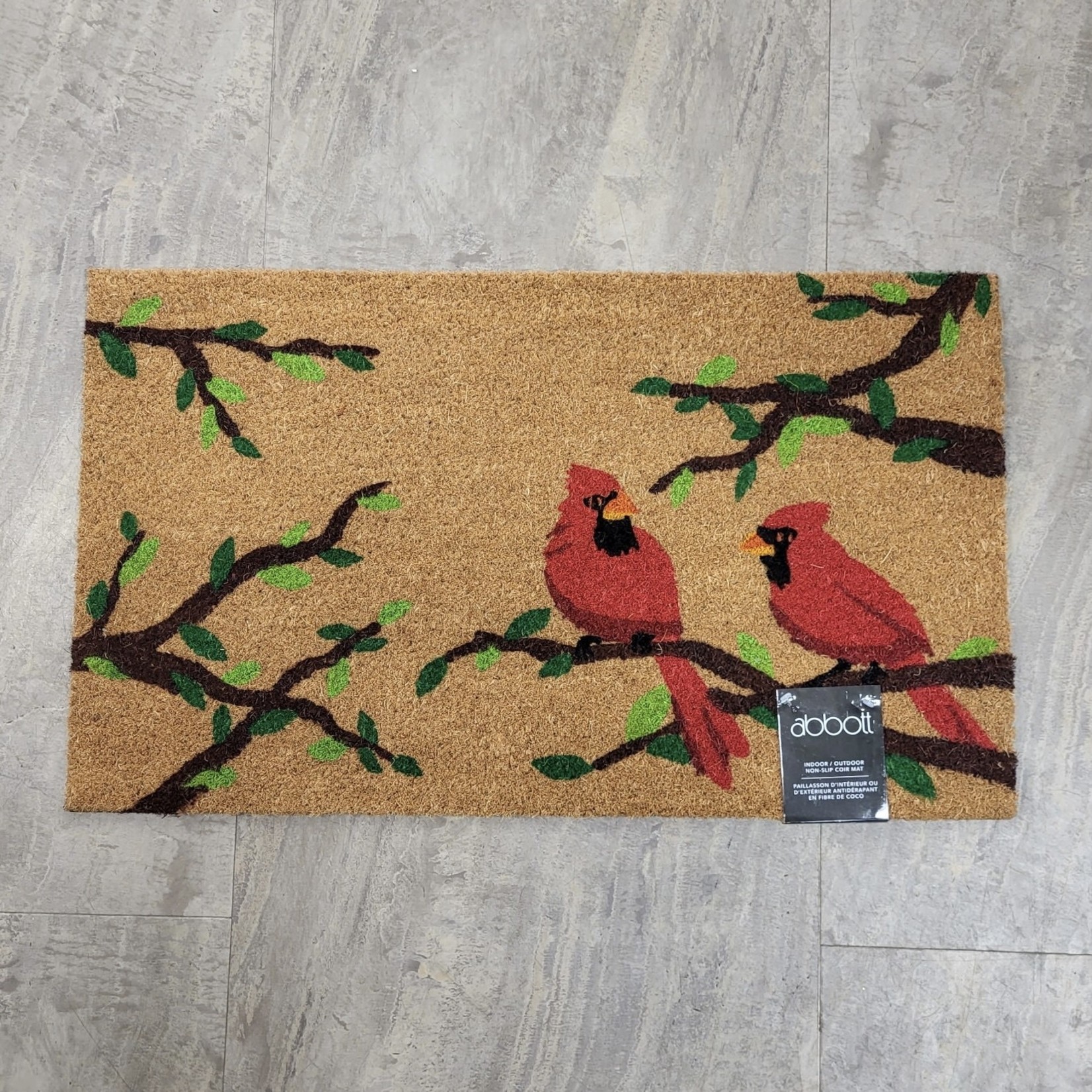 Doormat - Cardinal Pair in Branch