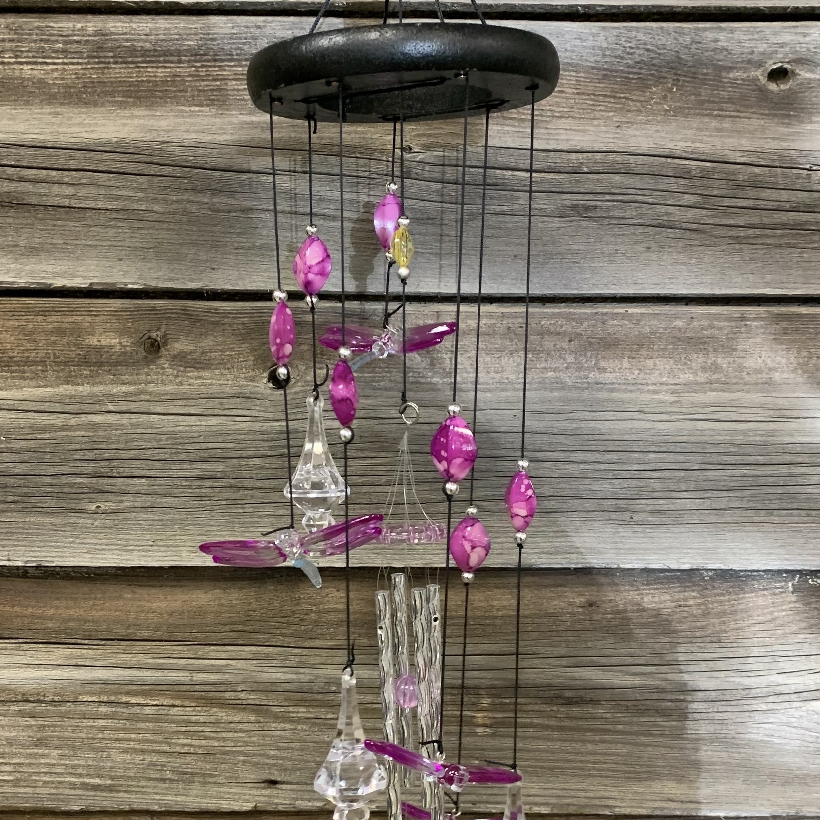 Wind Chime - Purple Acrylic Dragonfly 27"