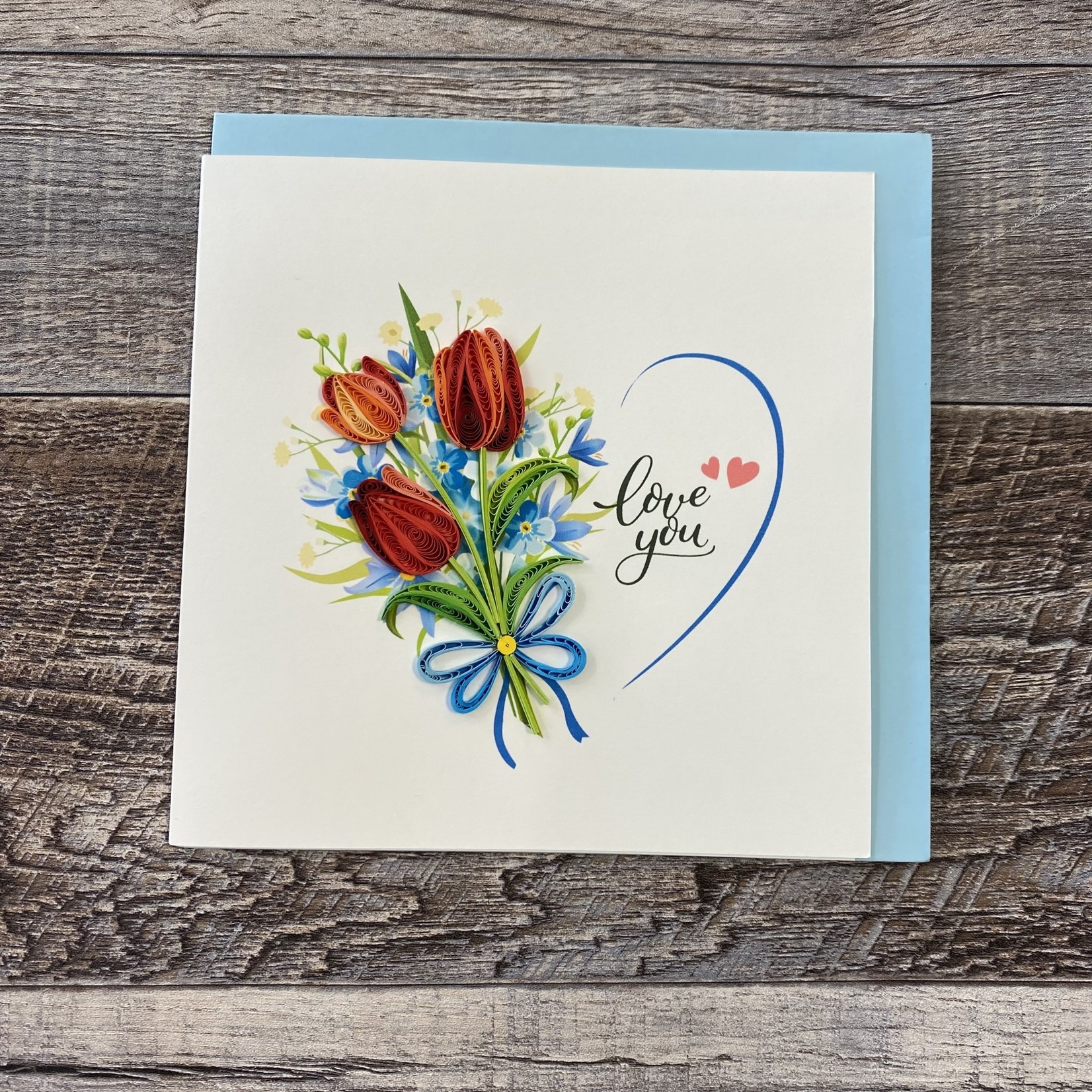 Quilling Card - Love You Bouquet