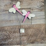 Sharon's Tiny Dragonflies Wire Pot Stake (Set of 2)