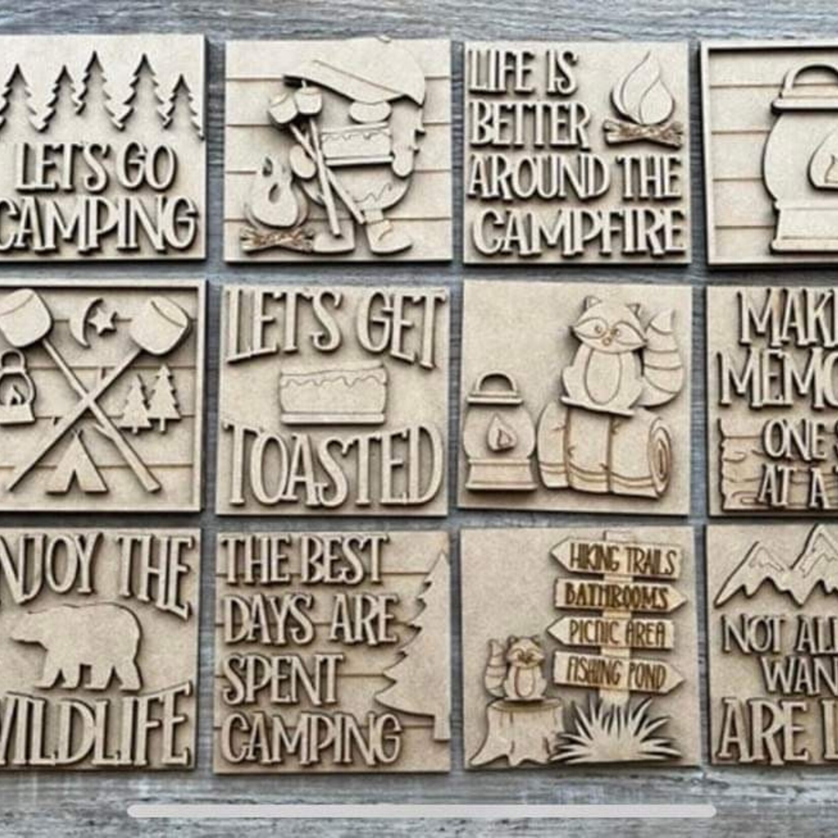 Wood Camp Tiles Painting DIY Kit