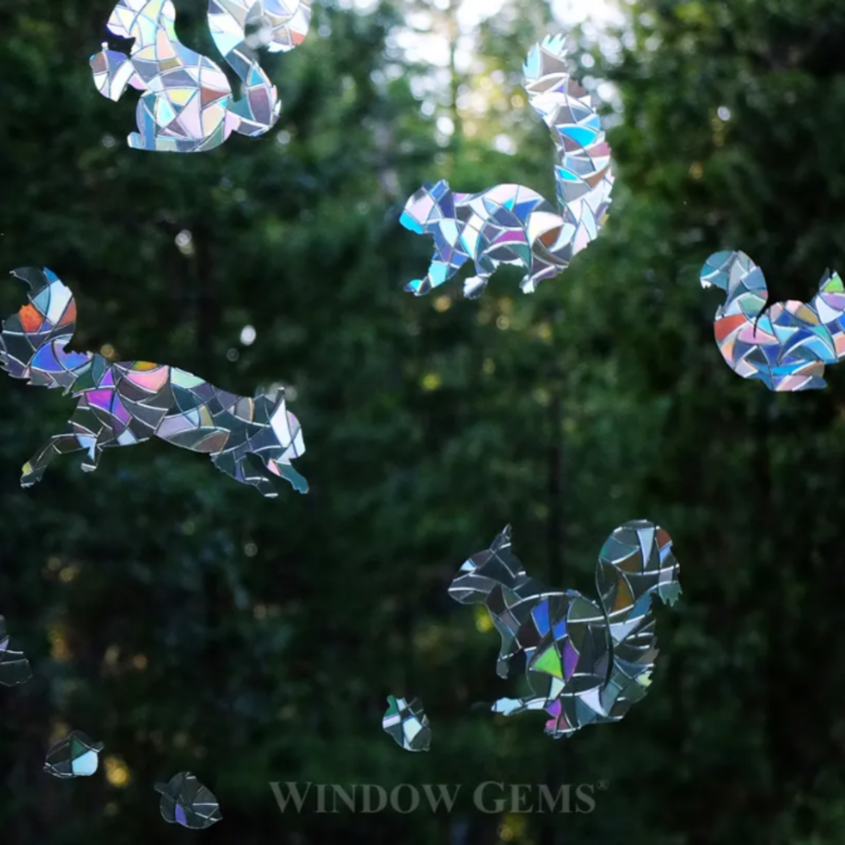 Window Gems Decals - Squirrels
