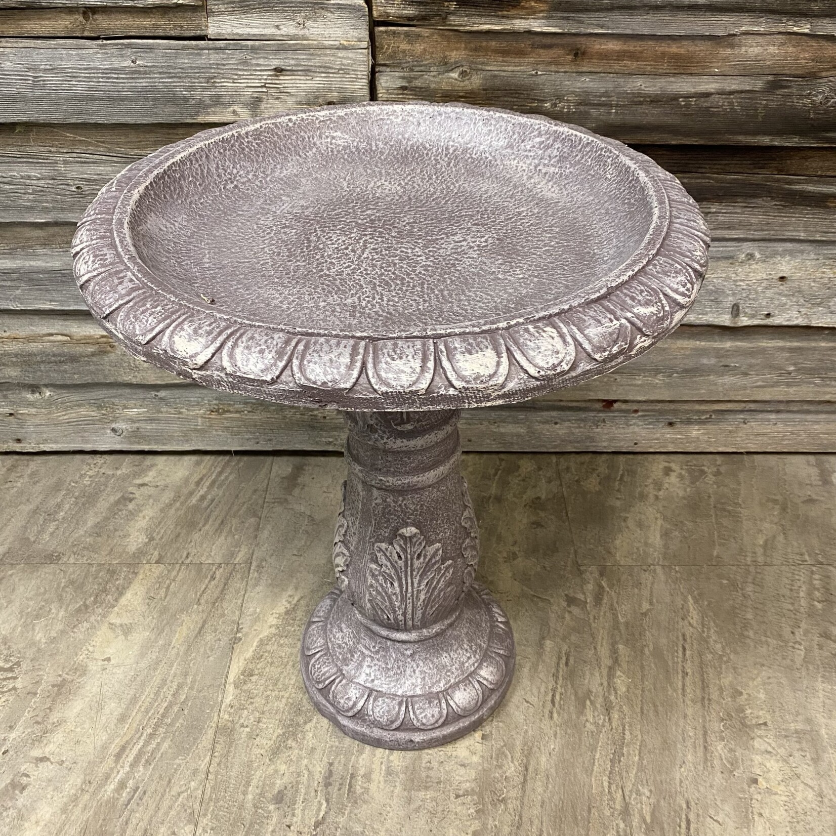 Angelo Concrete Work Ltd Fibre-Concrete Bird Bath - Acanthus