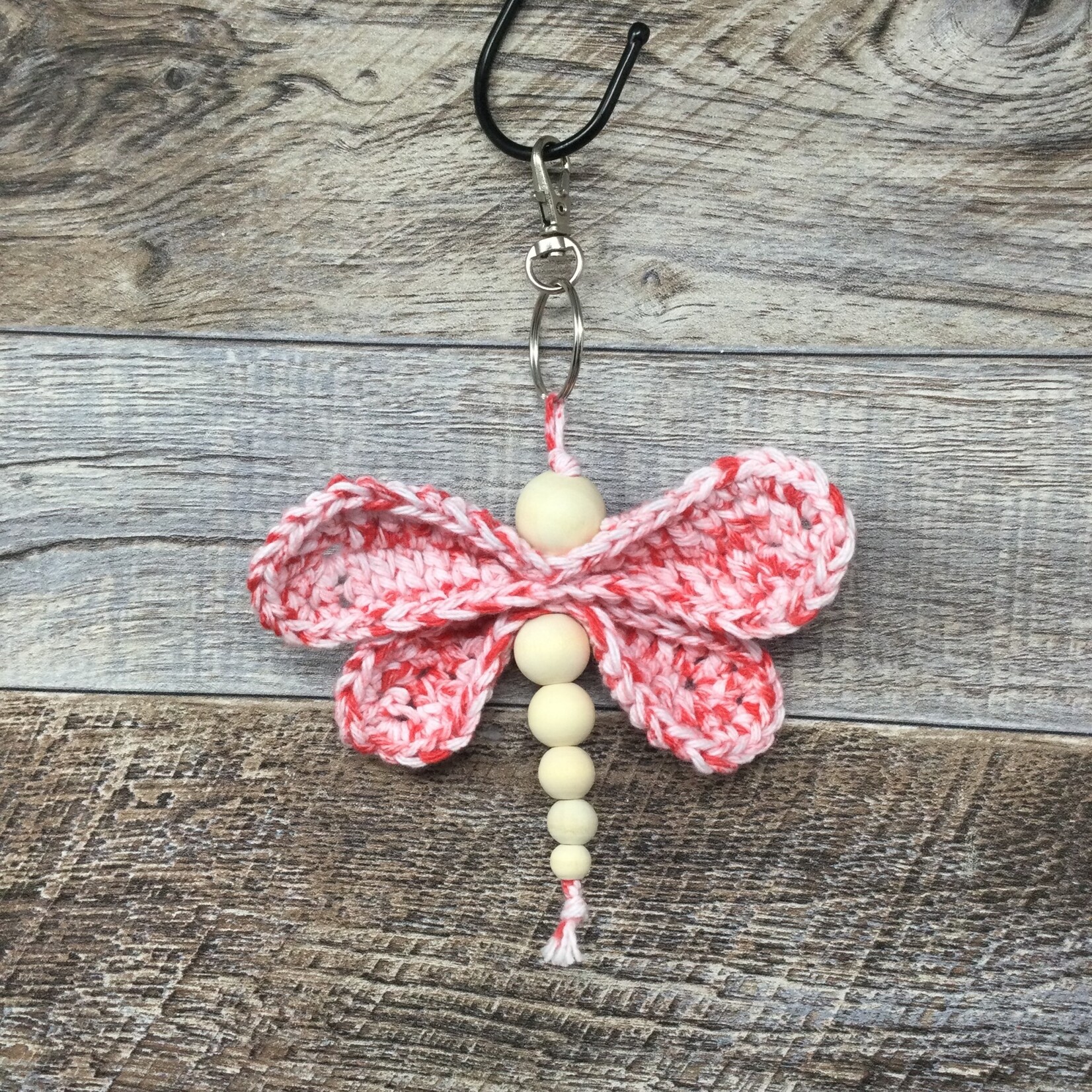 Crochet Dragonfly Keychain