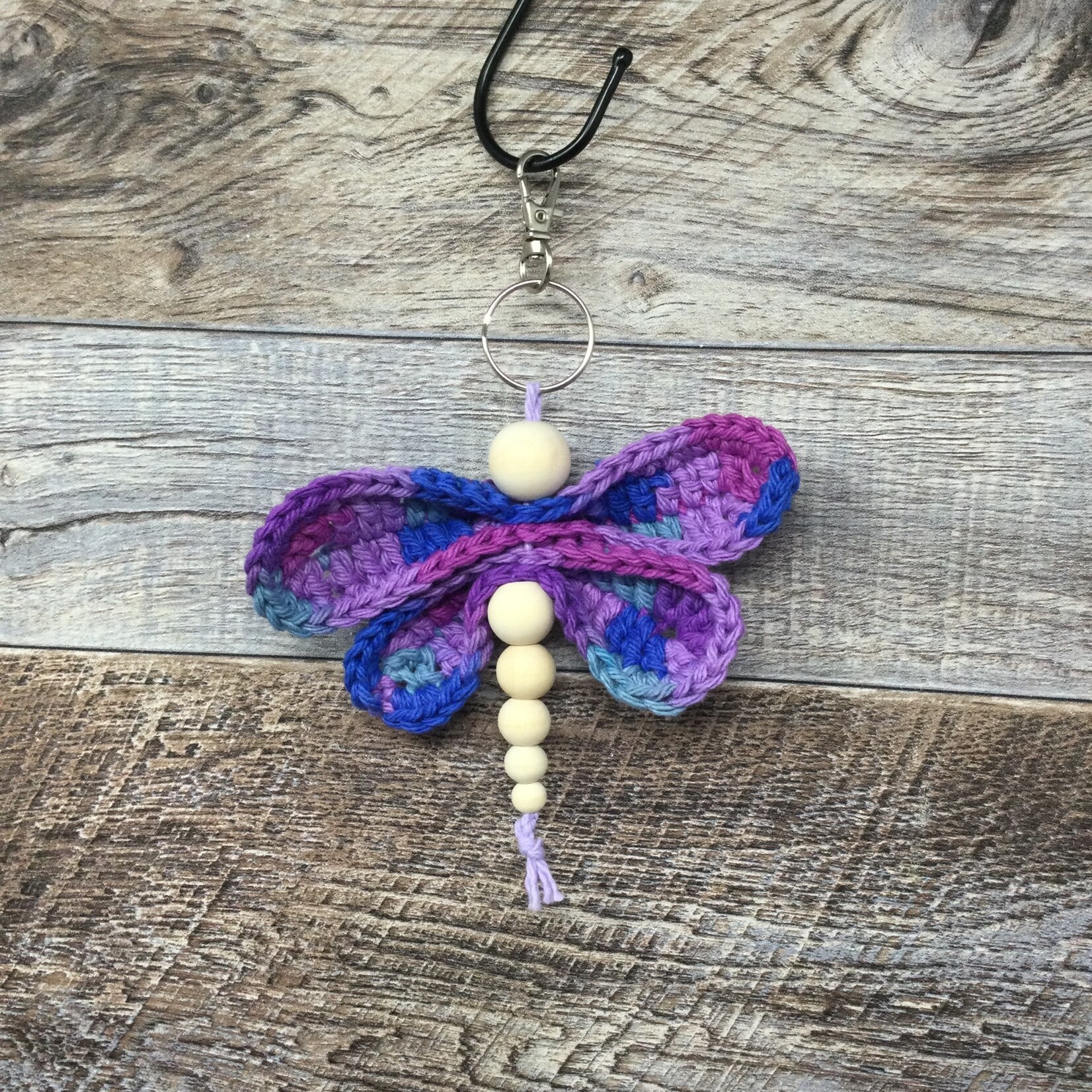 Crochet Dragonfly Keychain