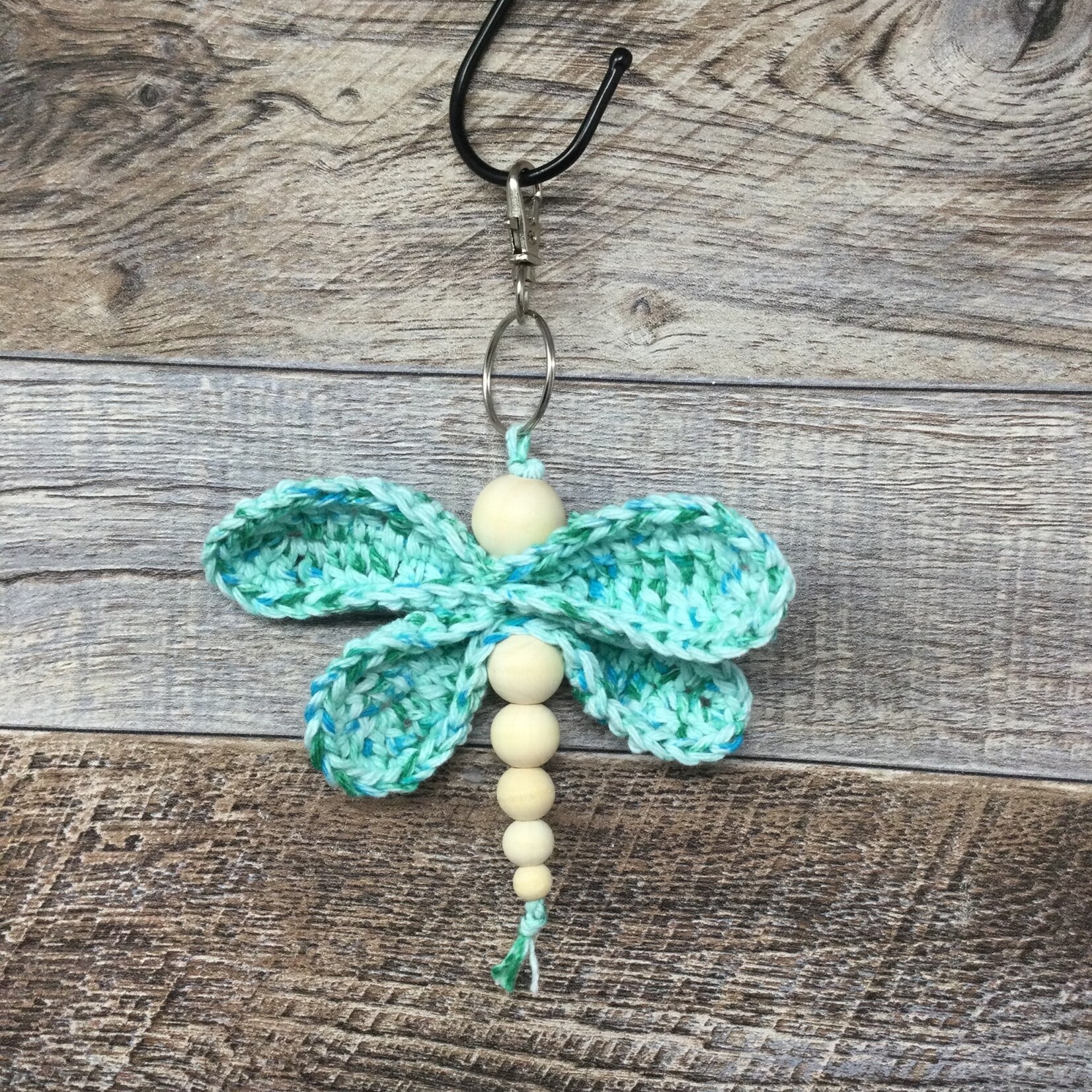 Crochet Dragonfly Keychain