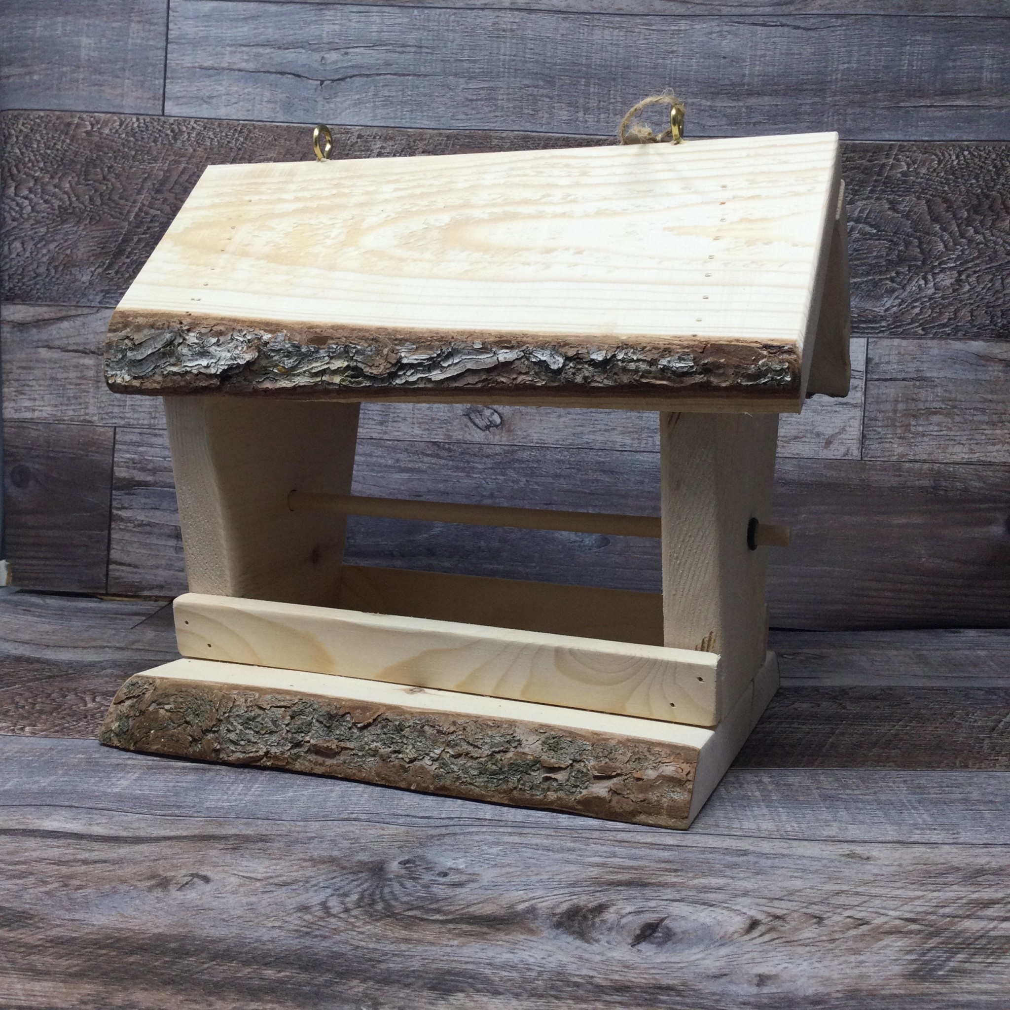 Bearded Woodsman Live Edge Seed Log Feeder Backyard Birds Nature Shop