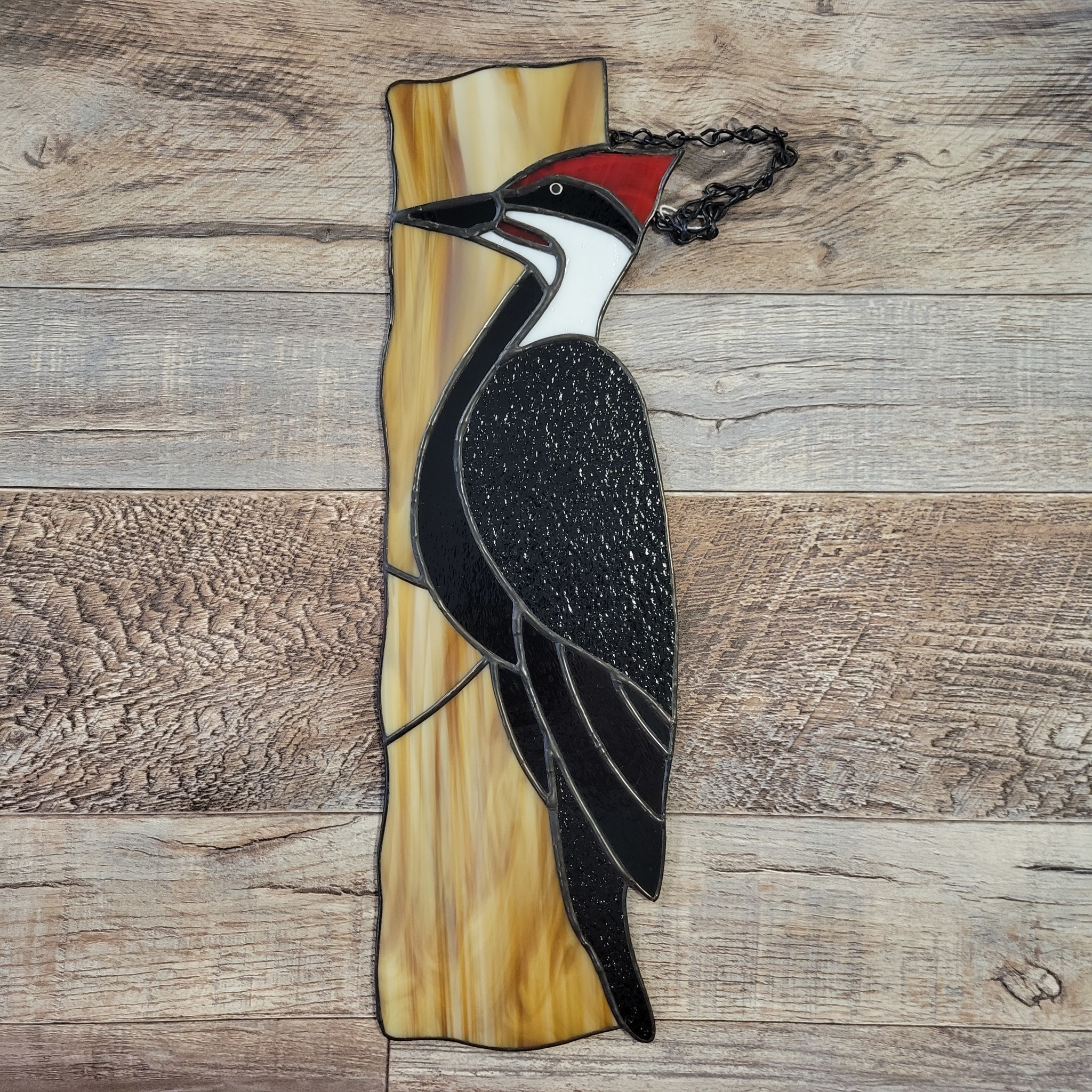 Stained Glass Pileated Woodpecker Backyard Birds Nature Shop