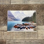 Kamala & Kyle Greeting Card - Moraine Lake Canoe Break