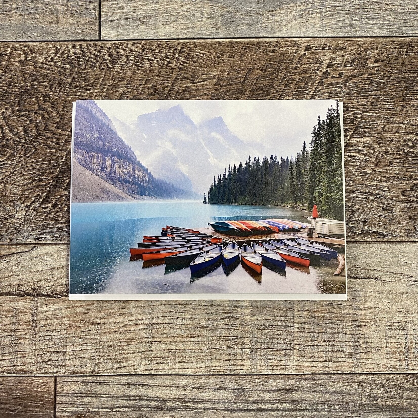 Kamala & Kyle Greeting Card - Moraine Lake Canoe Break