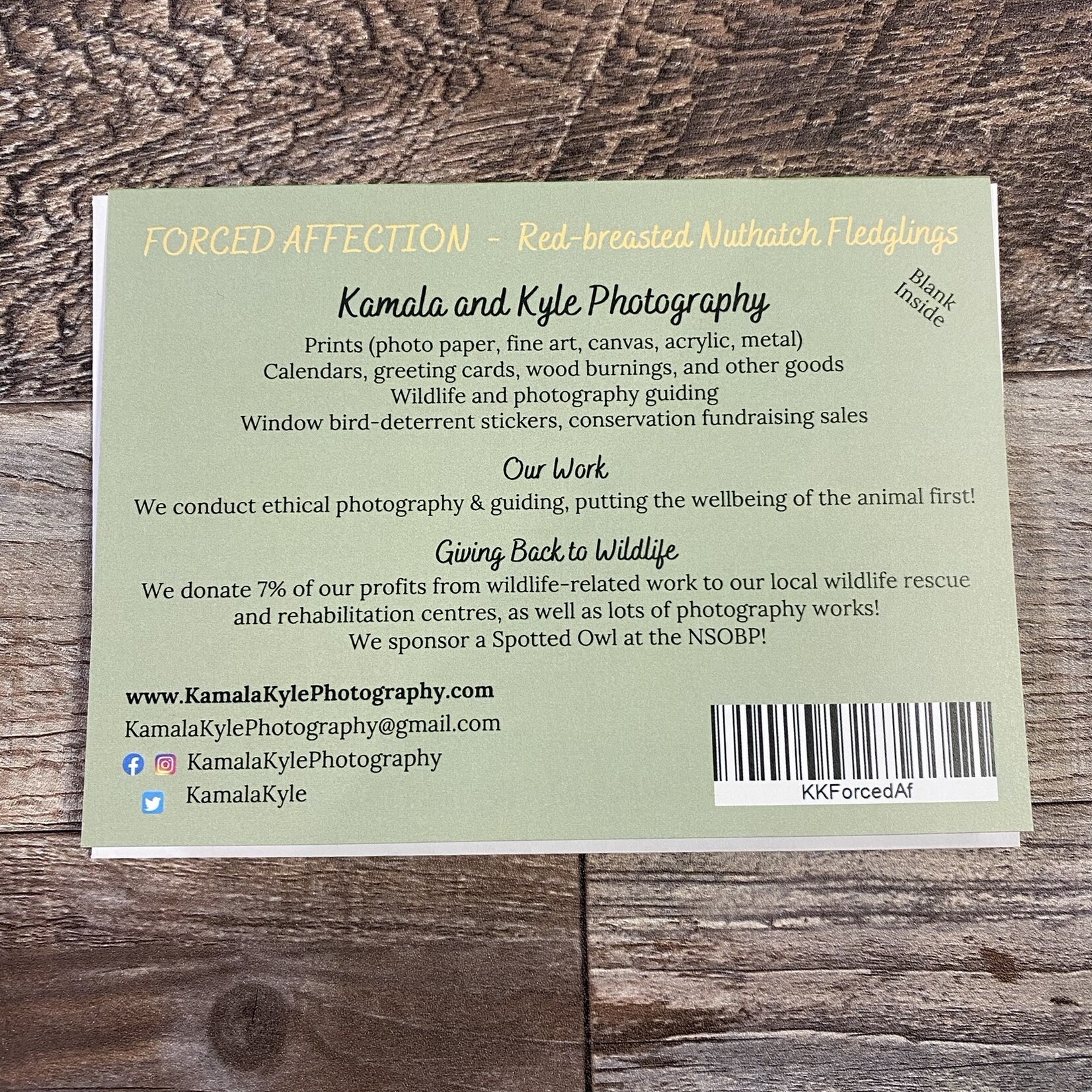 Kamala & Kyle Greeting Card - Red-breasted Nuthatch Babies