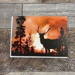 Kamala & Kyle Greeting Card - Escaping The Inferno Elk