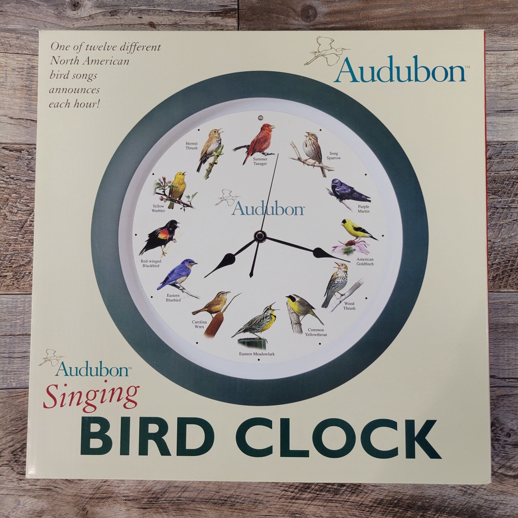 Singing Bird Clock, 13 inch, Audubon Edition