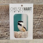 Chelsey Hart Photography Chickadee with Teal Background Magnet