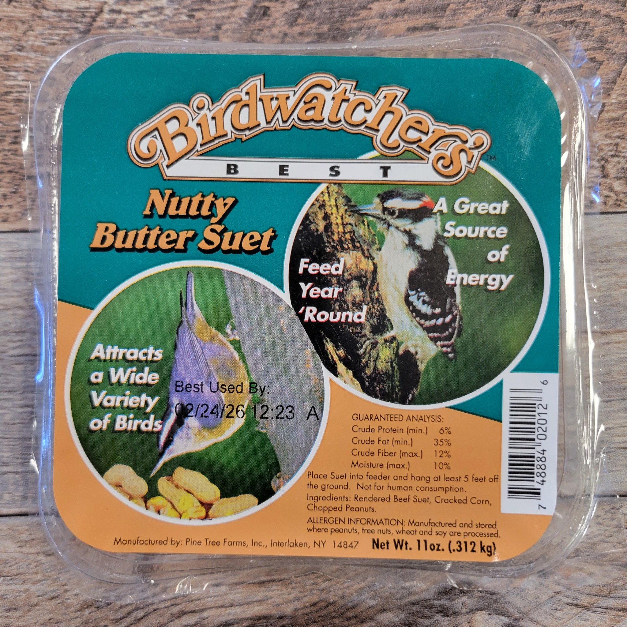 Pine Tree Nutty Butter Suet Cake Backyard Birds Nature Shop