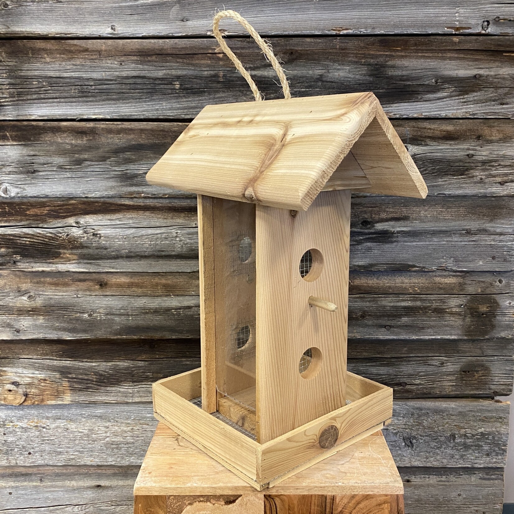 Ray's Cedar Feeder - Double Hole Feeder