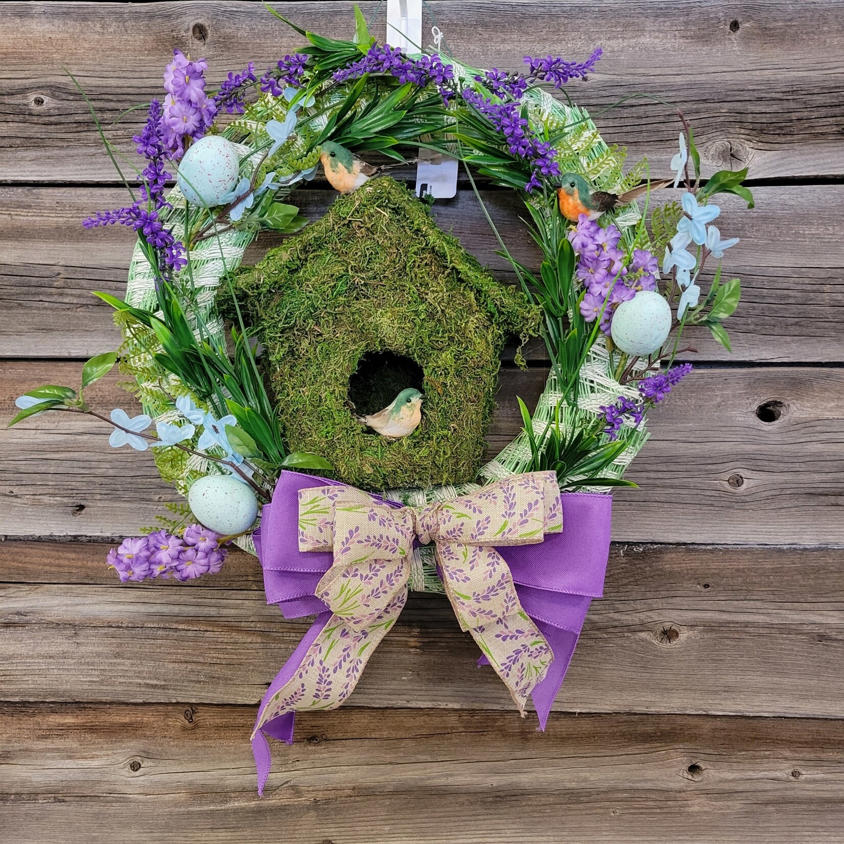 Tammy's Moss Birdhouse Wreath