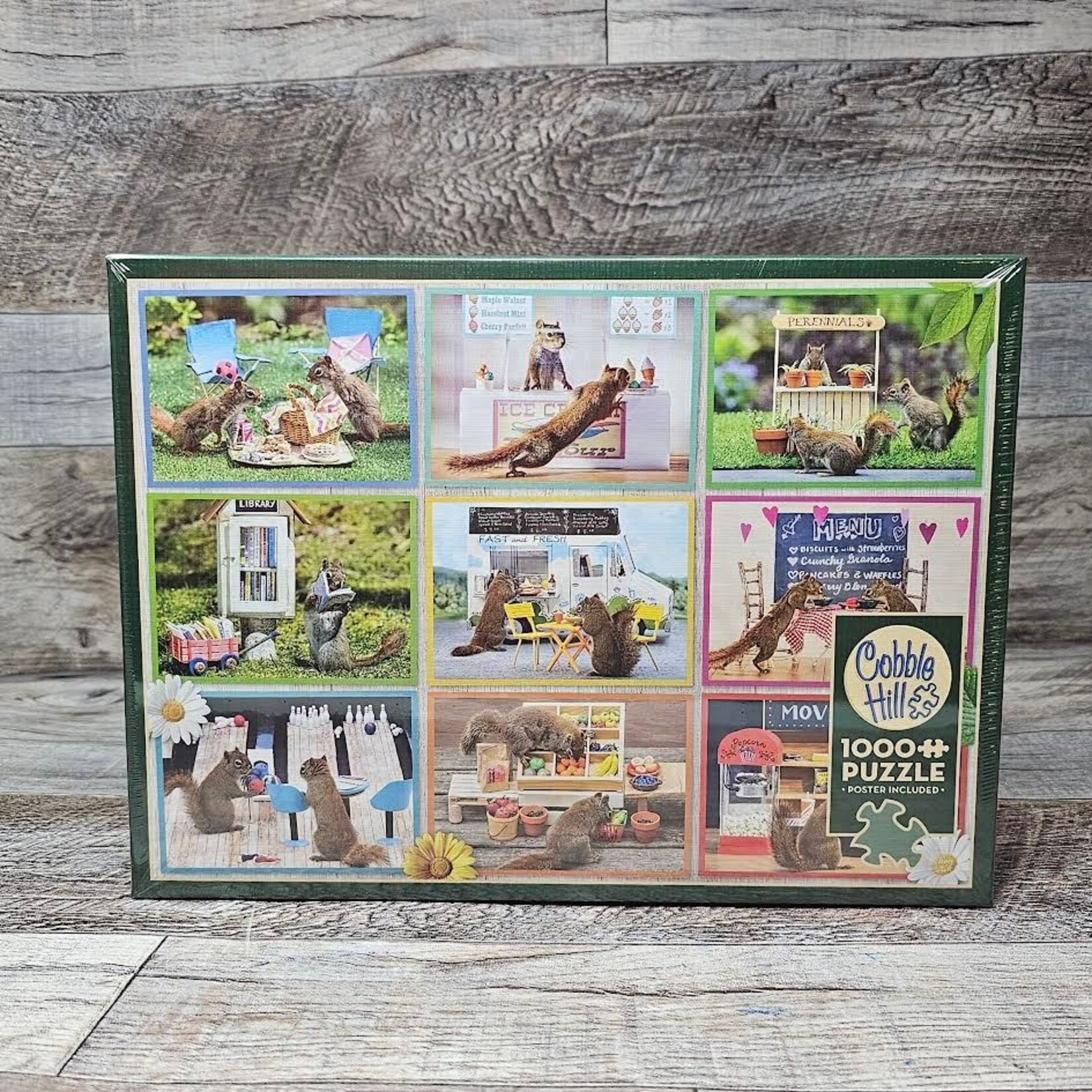 Cobble Hill Puzzles Squirrels Around Town - 1000 Pc Puzzle