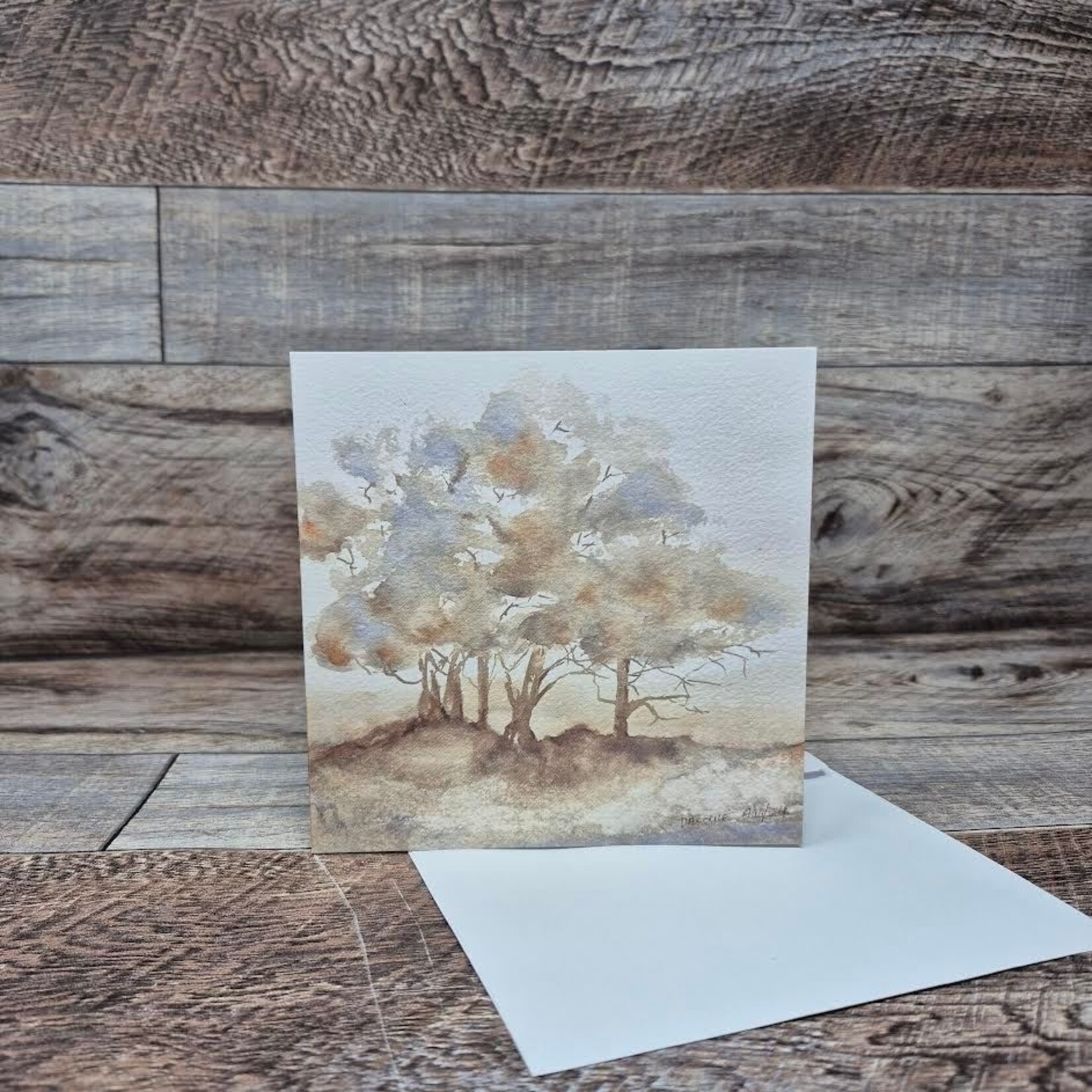 Dalouie's Greeting Card - Watercolour Peaceful Trees