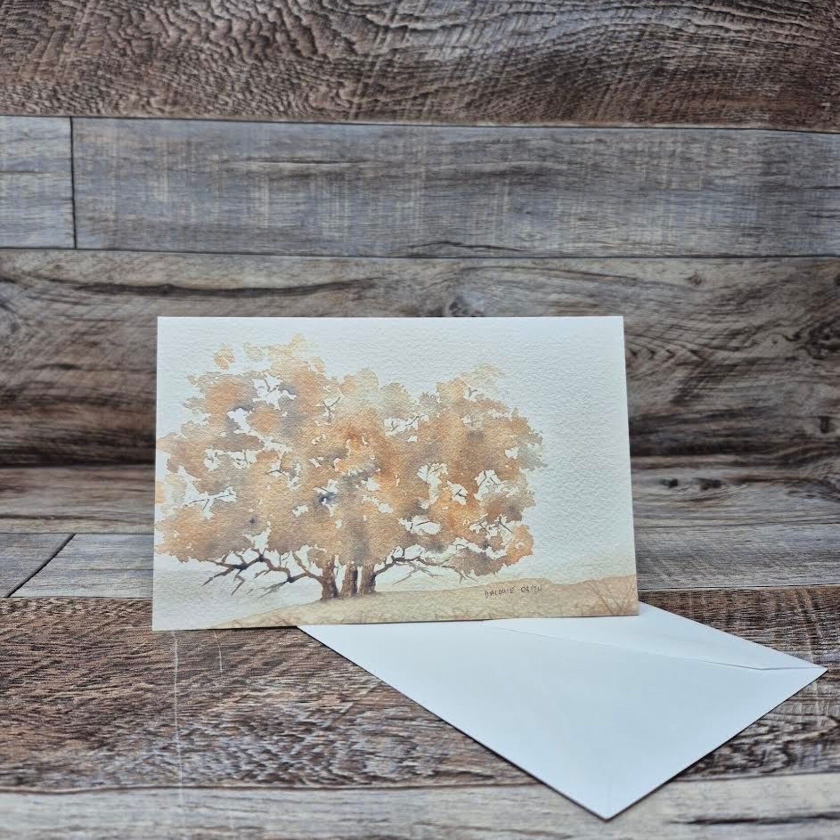 Dalouie's Greeting Card - Watercolour Fall Trees
