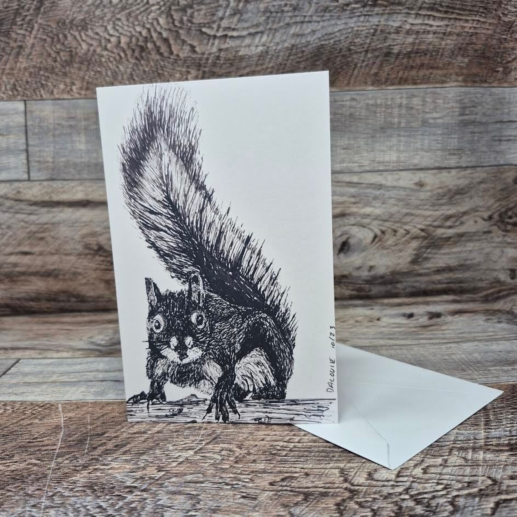 Dalouie's Greeting Card - Ink Squirrel