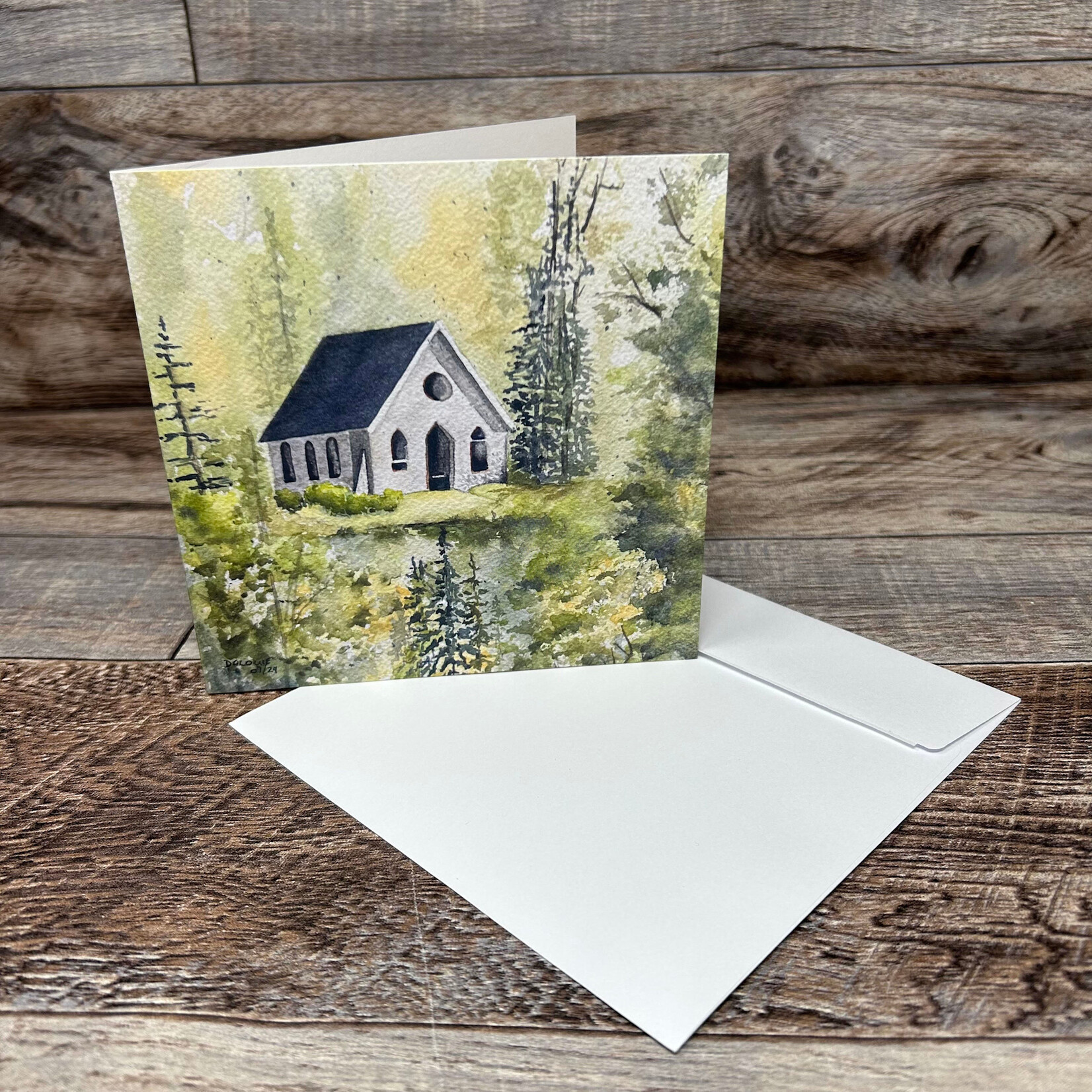 Dalouie's Greeting Card - Watercolour Stone Butter Church