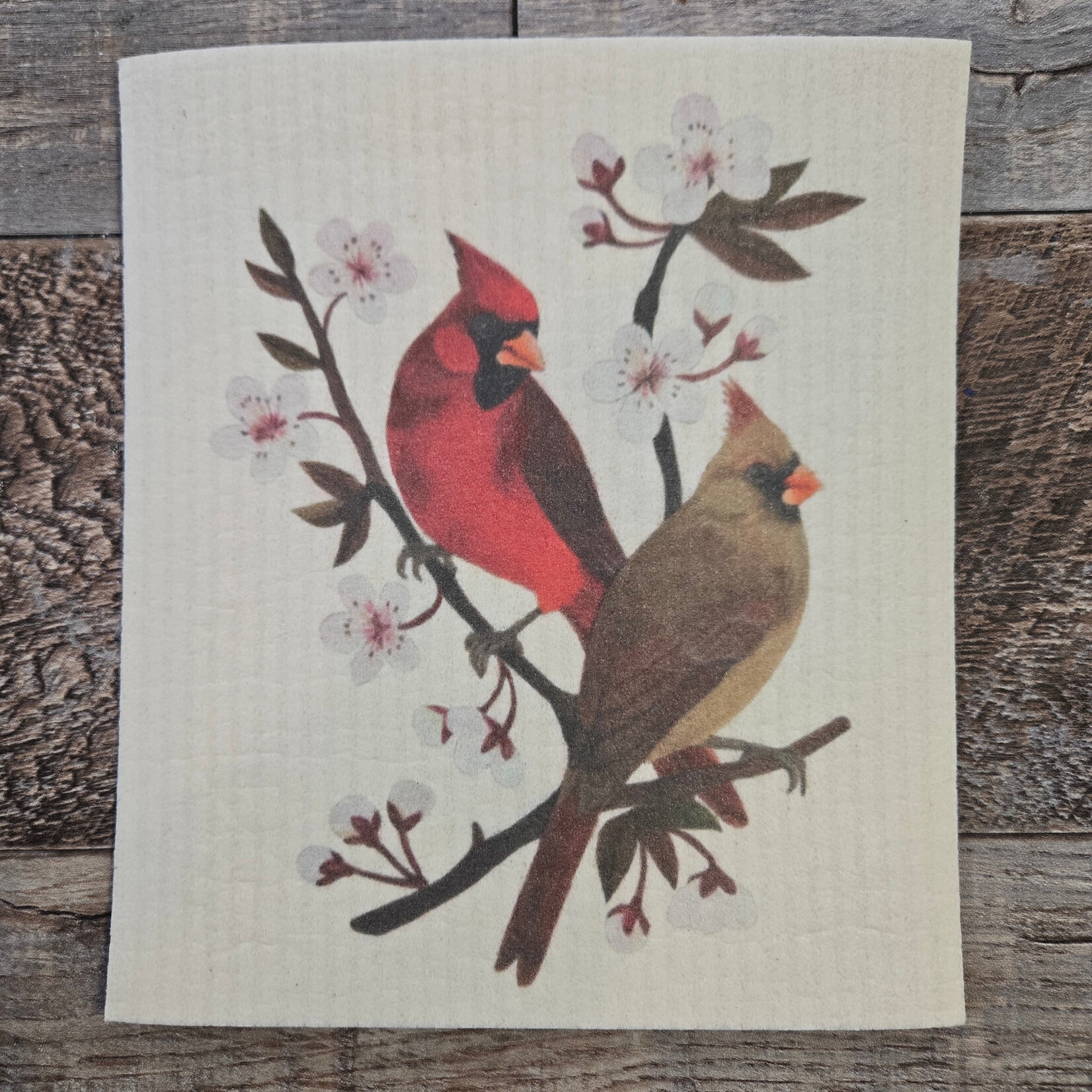 Swedish Dishcloths - Cardinals & Cherry Blossoms
