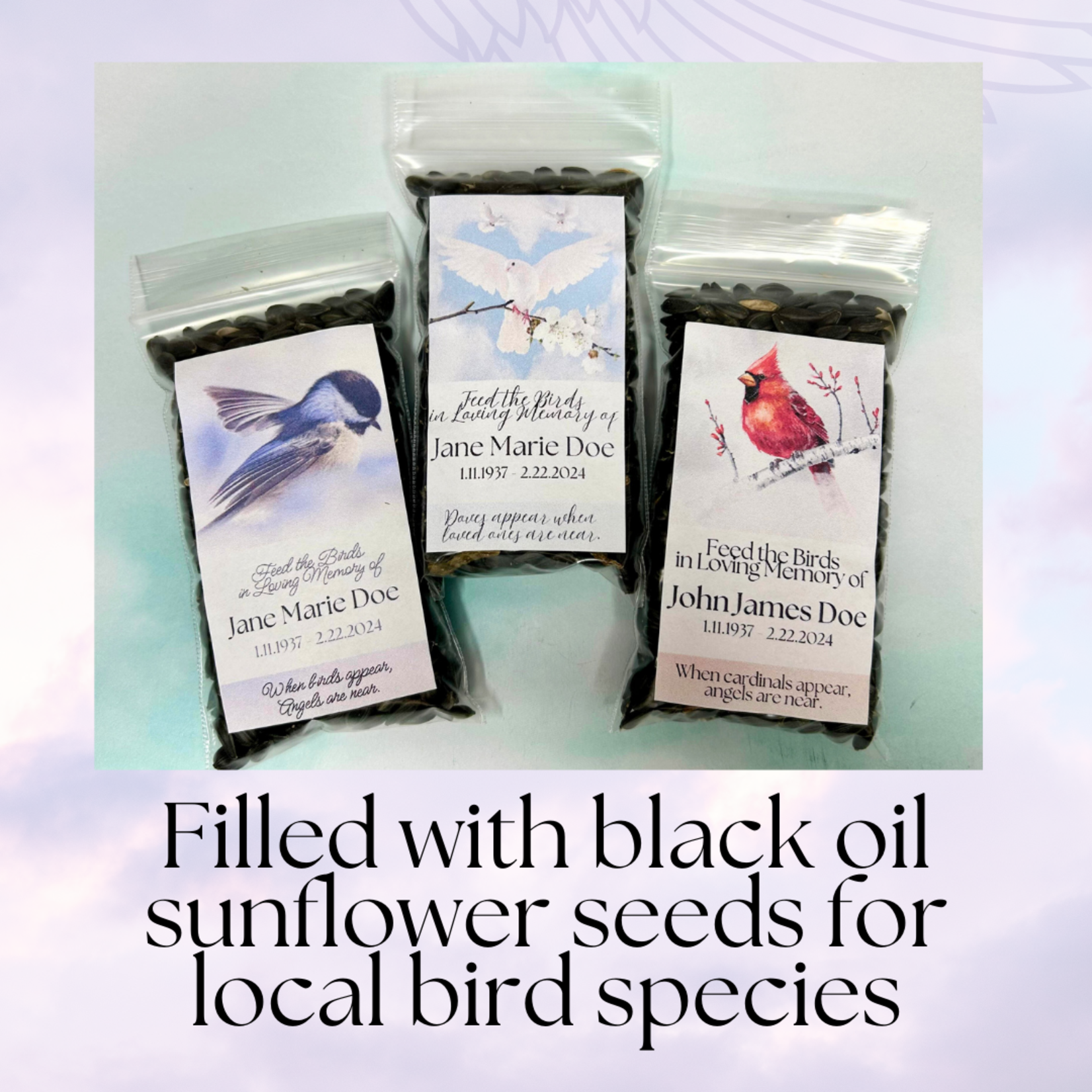 Memorial Bird Seed Bags (set of 40)